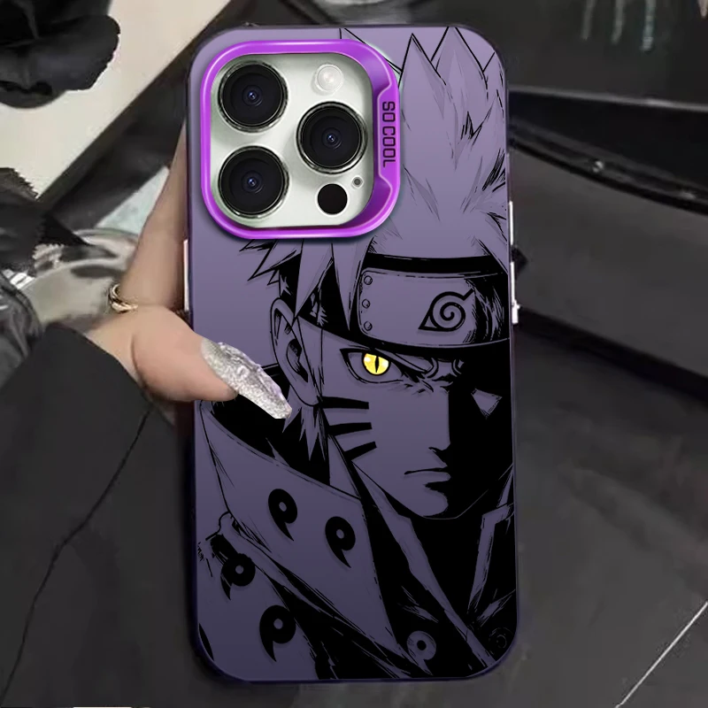 Naruto Anime-Themed Black & White Protective Phone Case