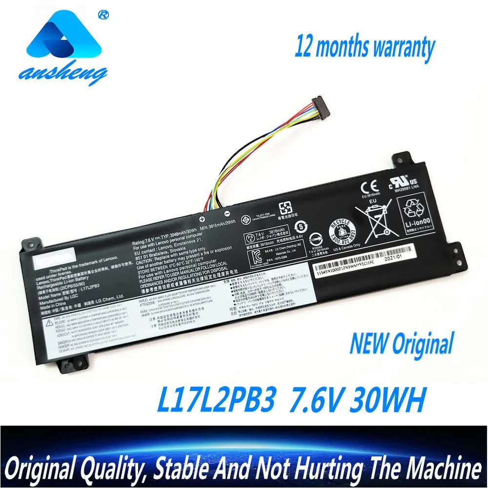 

Genuine L17L2PB3 L17M2PB4 L17M2PB3 L17L2PB4 L17C2PB3 L17C2PB4 Battery For Lenovo IdeaPad V330-15IKB V530-15IKB V530-14IKB