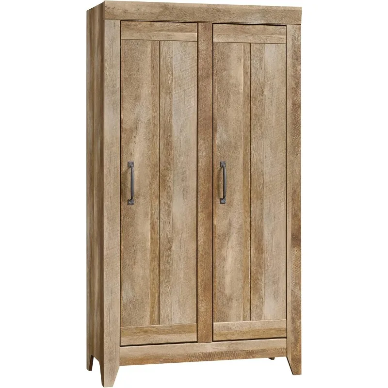 Sauder Adept Storage Pantry Cabinet, L: 38.94" x W: 16.77" x H: 70.98", Craftsman Oak finish