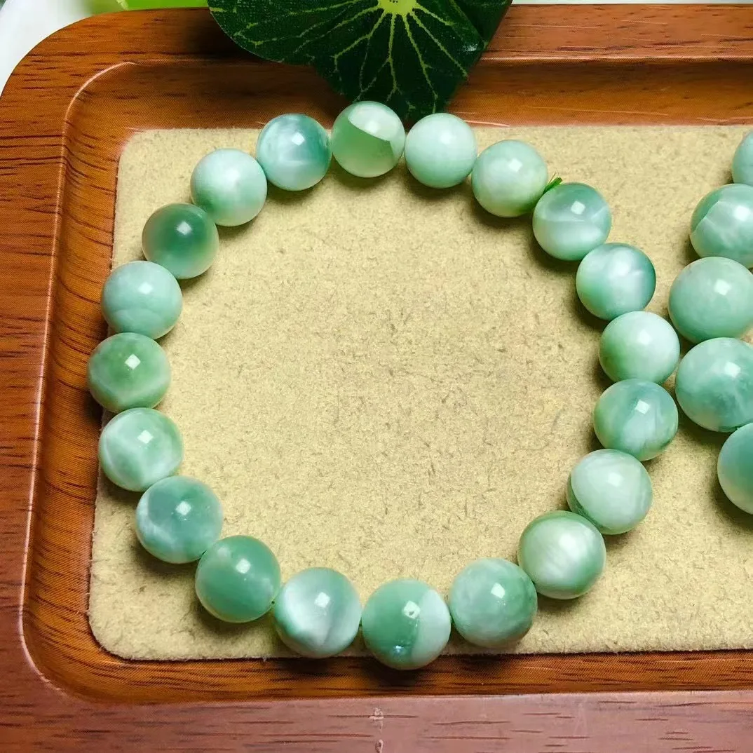 

Высококачественный натуральный зеленый кружевной браслет 11 мм, модные ювелирные изделия, подарок для женщин и мужчин