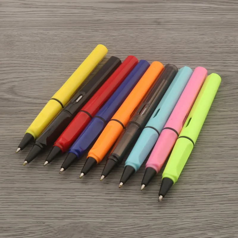 Ballpoint Pen 1Pc + 8 Refills Black Blue Red Ink Gel Pen Bullet Tip 0.5mm Rollerball School Office Supplies