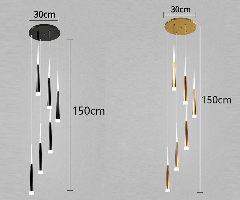 Description Picture 3 of itemNordic home decoration, stair chandelier, living room and dining room Pendant lights, ceiling light, indoor lighting