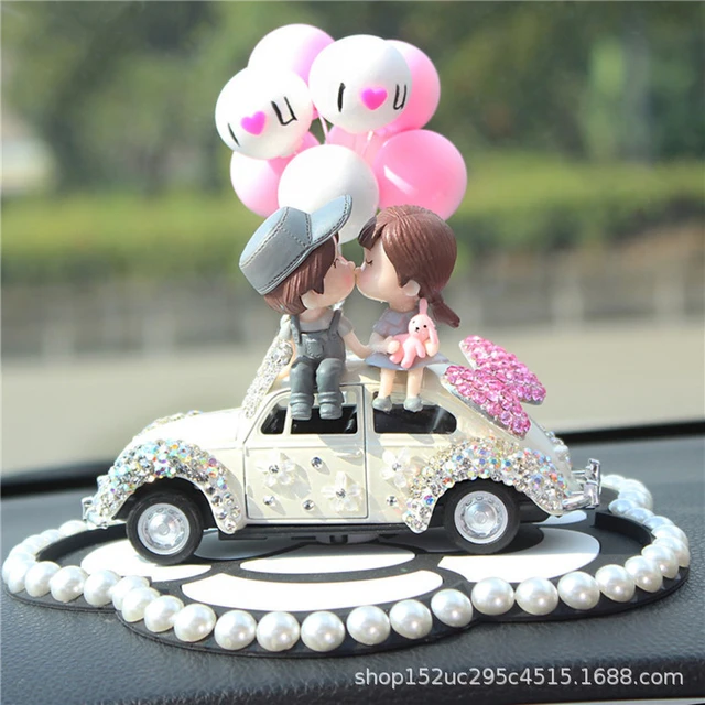 Décoration d'intérieur de voiture de dessin animé pour filles, mariage,  couples, figurine d'action, ballon d'Auckland, ornement, accessoires  automobiles, cadeaux - AliExpress