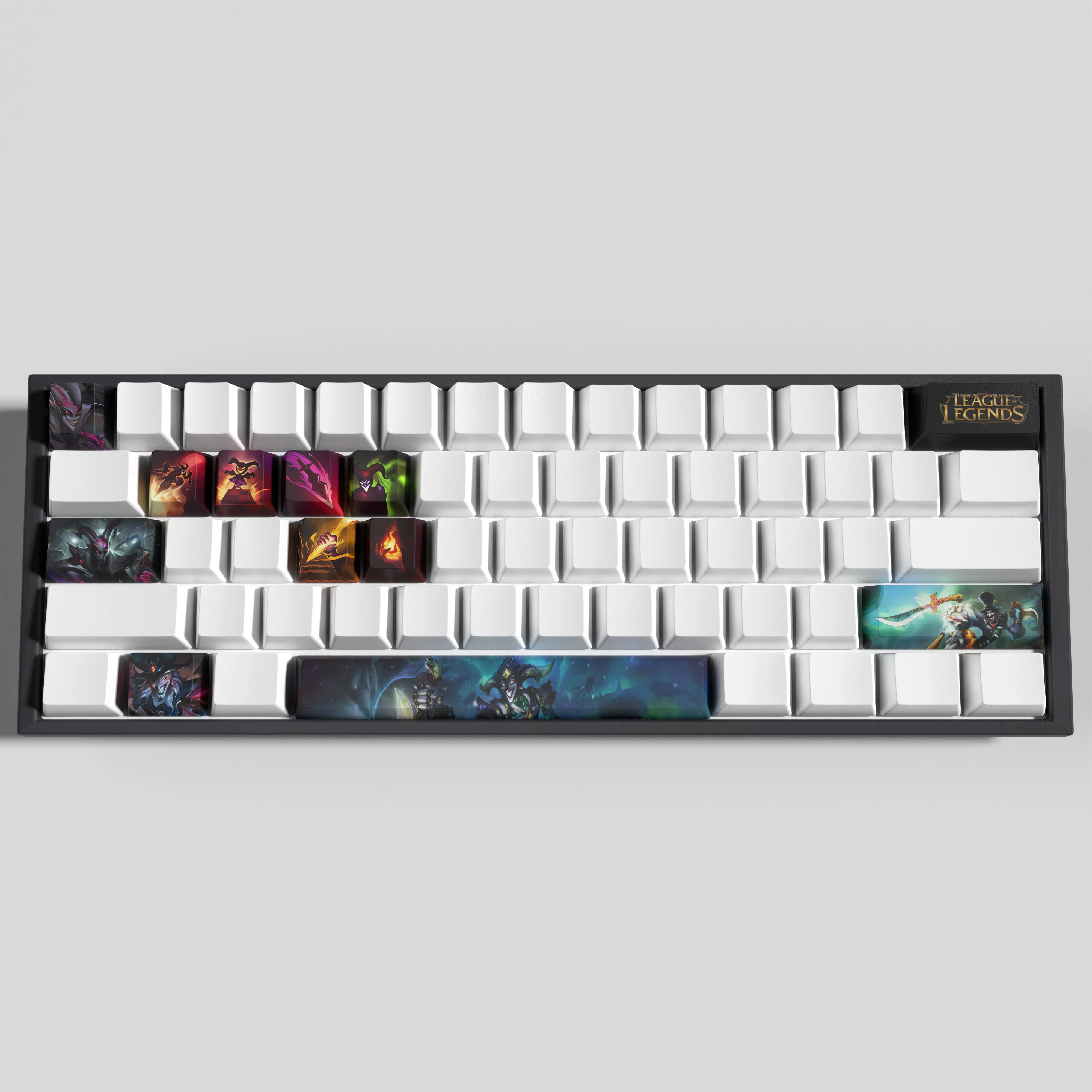 League of Legends Shaco Game Keycaps Perfil Oem Pbt Dye Sub 12 Chaves - Imagem 4