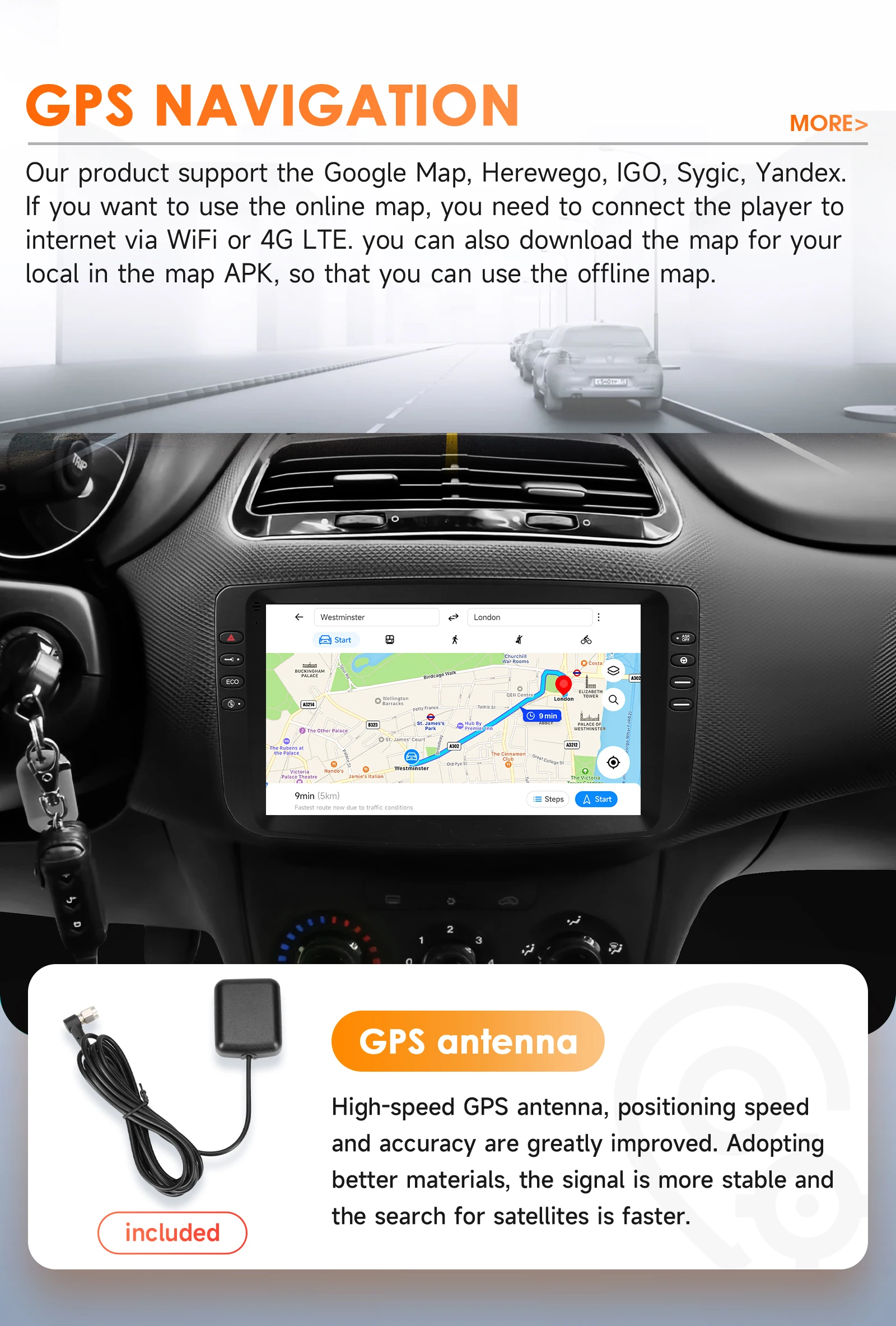 9 Zoll 2DIN Carplay Android 14 Autoradio für Fiat Linea Punto EVO 2012–2015 Autoradio von Snapdragon 6115 Multimedia GPS 360 Kamera – Detail 32