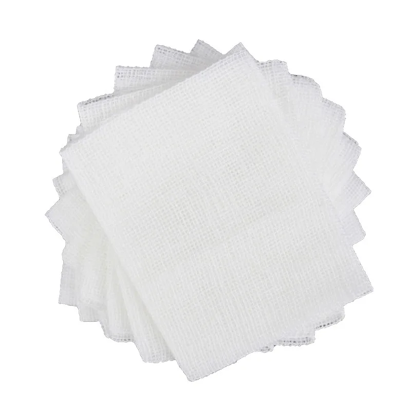 10Pcs/Bag 8 Layer Absorbent Gauze Pieces Breathable Sterile Cotton Gauze Pads Wound Dressing First Aid Supplies 6