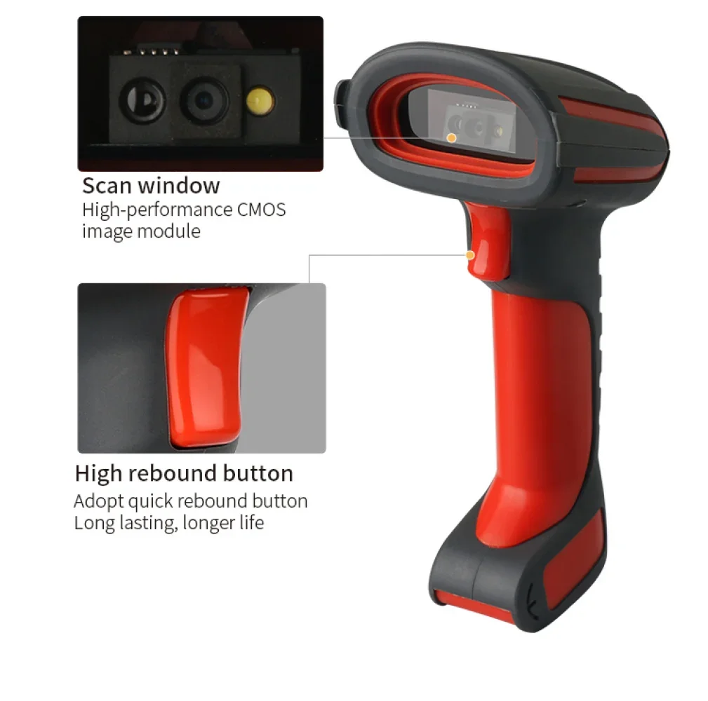 2D QR High Performance Anti-Drop Industrial Barcode Scanner