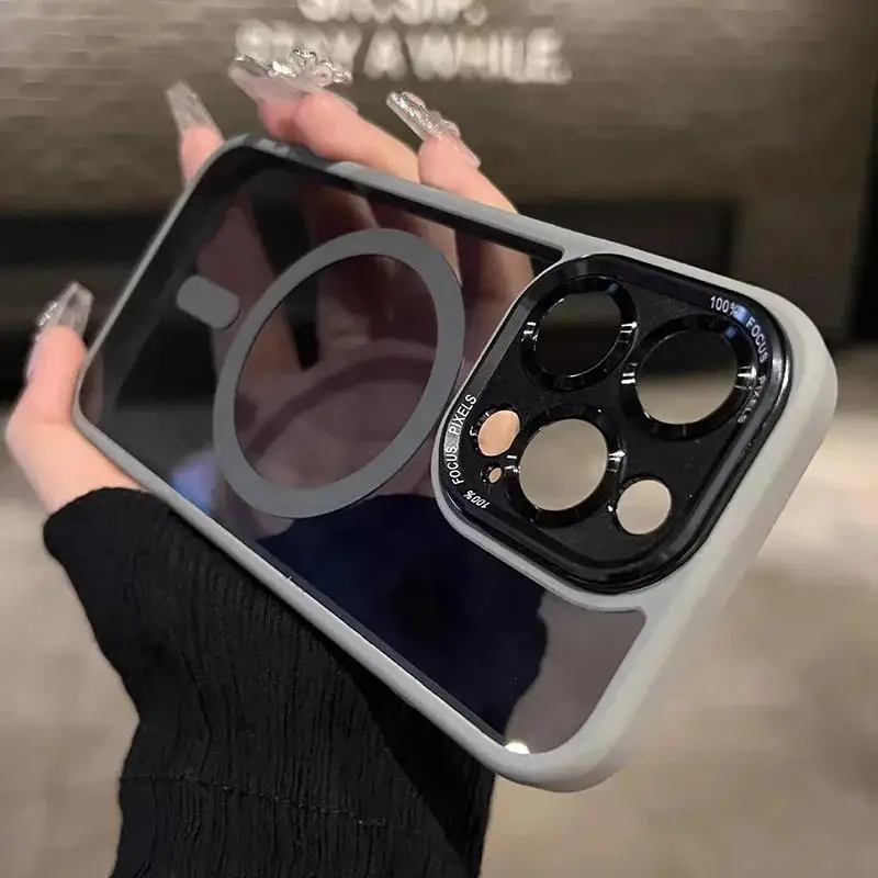 ตัวเลือกสินค้า เคสกันกระแทก iPhone 16 Pro Max โลหะแม่เหล็ก เลนส์กันชน