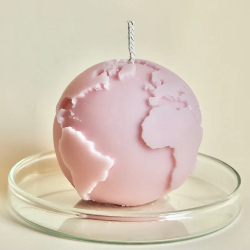 

Earth Shaped Candle Silicone Mould Concrete Gypsum Resin Mould DIY Desktop Craft Decorative Candle Making Supplies