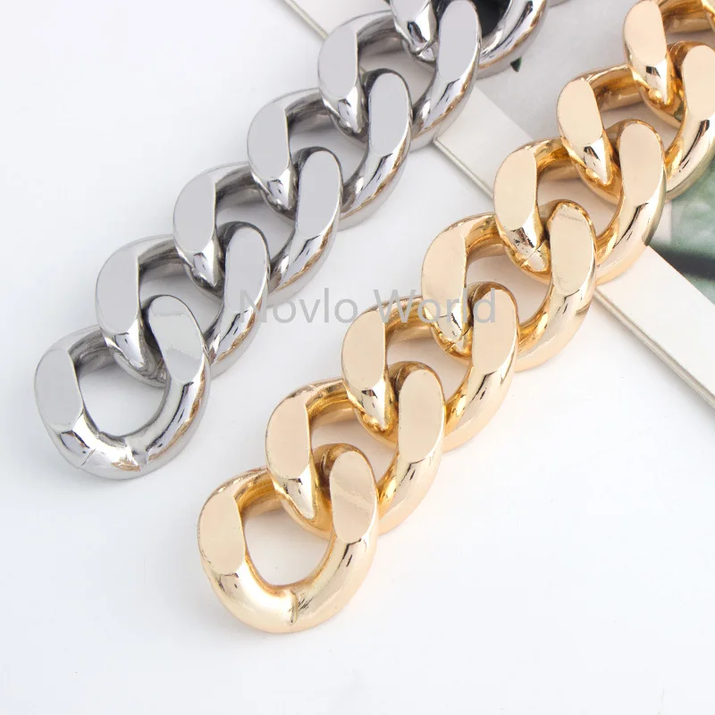 Nolvo World 1-3 Meters 8 Mm Thick 30 Mm Width Gold/silver Purse Strap For  Cross Body Bag Woman Aluminum Chain - Bag Parts & Accessories - AliExpress