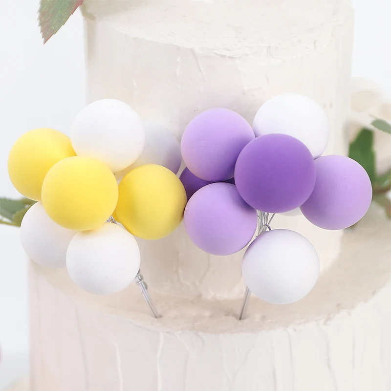 40 Stück Mini-Balloon Kuchen-Topper – Bunte Kugeln Auf Draht, 2,5 Cm, Für Torte & Cupcakes