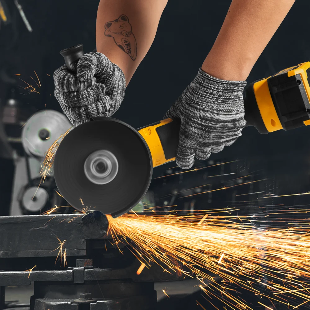 125MM Brushless Electric Angle Grinder M14 Angle Power Tool with 2PCS Lithium-Ion Battery Cutting Machine for Makita 18V Battery 4