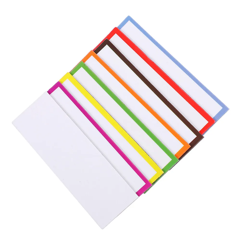 40Pcs 자기 건조 지우기 라벨 냉장고 사물함 화이트보드 홈 오피스 자기 메시지용 쓰기 가능한 이름표 태그