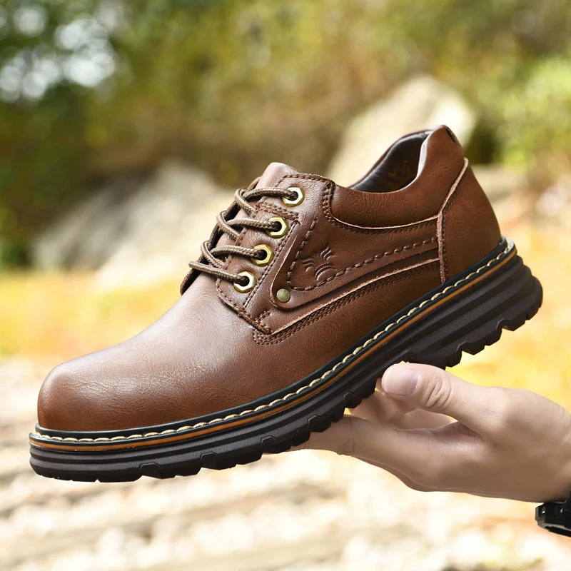 GenuineLeatherCasualShoesOutdoorWorkSafetyShoesHighQuality