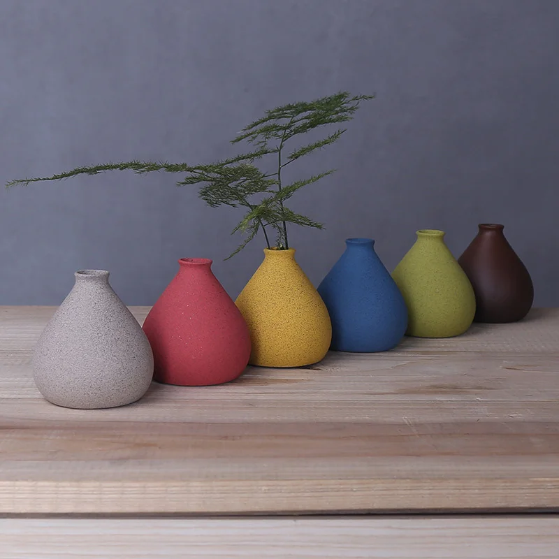 

Color Ceramic Vase Desktop Vase Flower Arrangement Ornaments Living Room Crafts Vase Decoration Nordic Home Decoration