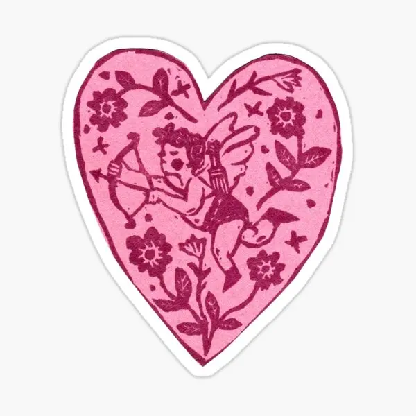 

Cupid Heart 5PCS Stickers for Water Bottles Wall Luggage Bumper Funny Laptop Print Home Anime Background Stickers Decorations