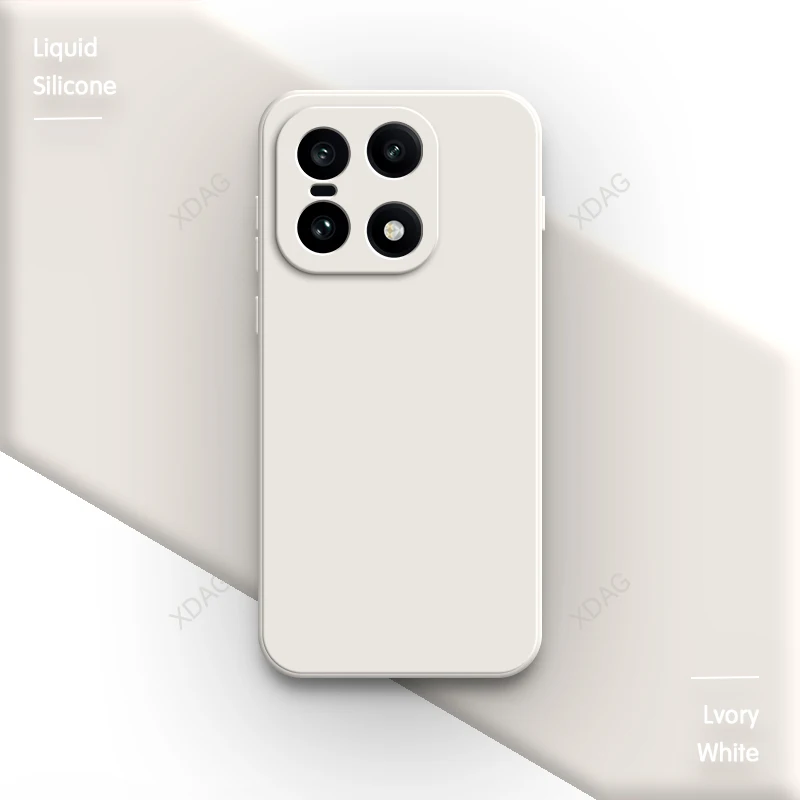 Elegant Soft Silicone Shockproof Phone Case - Original Plain Color, High-Quality Back Cover