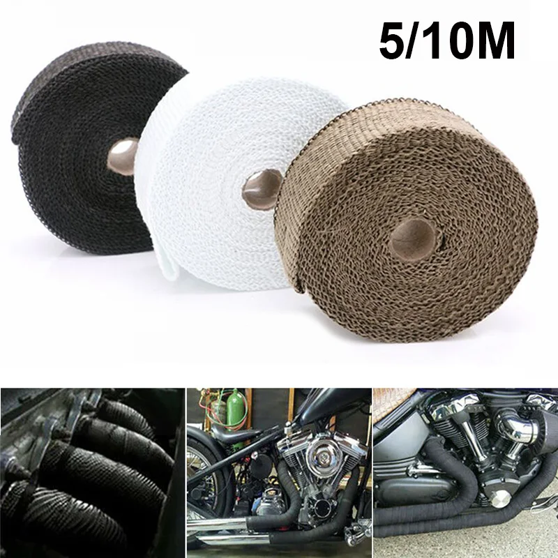 Motorcycle Exhaust Thermal Tape Heat Shield Cover For SUZUKI SV 1000 GSXF  GSX S1000F V STROM 650 GSR600 DL650 INTRUDER VL 1500 - AliExpress