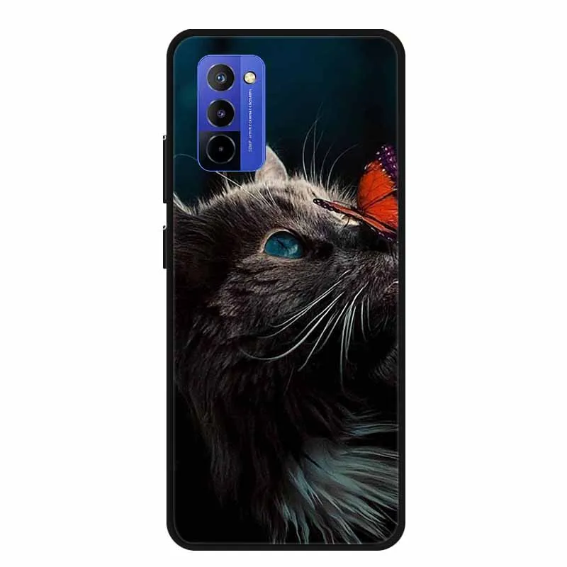 Shockproof Black Silicone Phone Case with Bumper Protection - Soft Back Cover 6.75