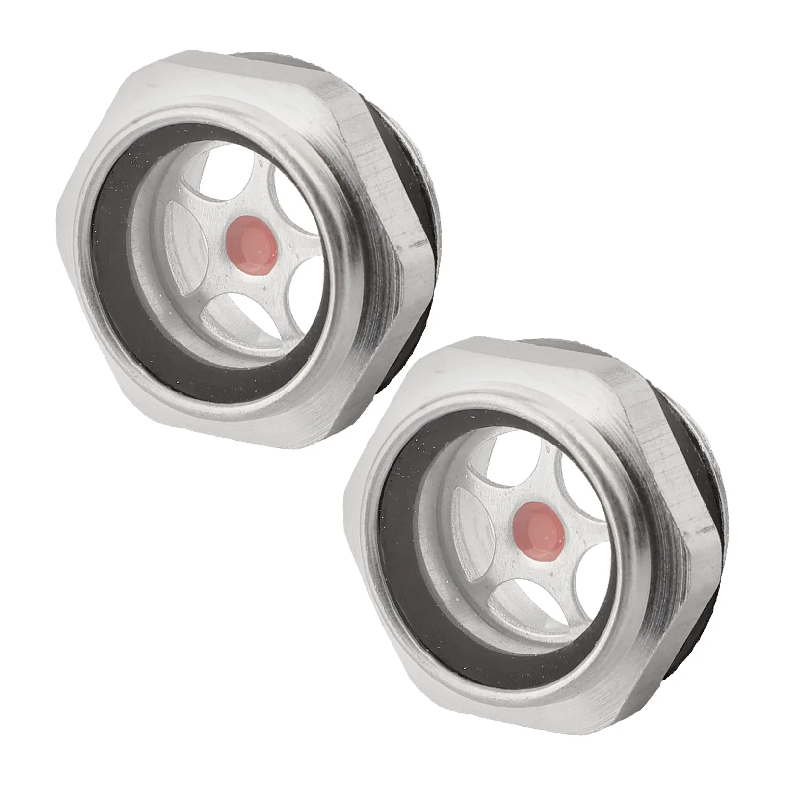 2pcs Air Compressor Oil Sight Glass, 2 Pack G 1/2" Aluminum Oil Level Gauge Quick And Easy Installation Using External Threads