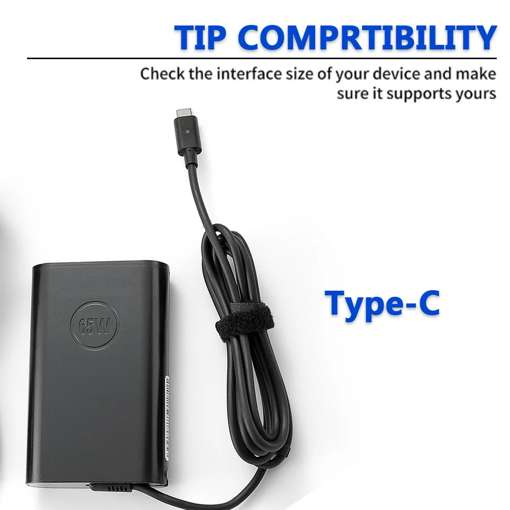 레노버 씽크패드 HP 크롬북, 델 ASUS, 65W, 20V, 3.25A, USB Tipo C, 휴대폰용 어댑터