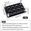 12 Shot Glass Tray Holder Bar Acrylic Shot Glasses Holders Wine Glass Cup Serving Tray Cups Organizer Shot Glass Display 2