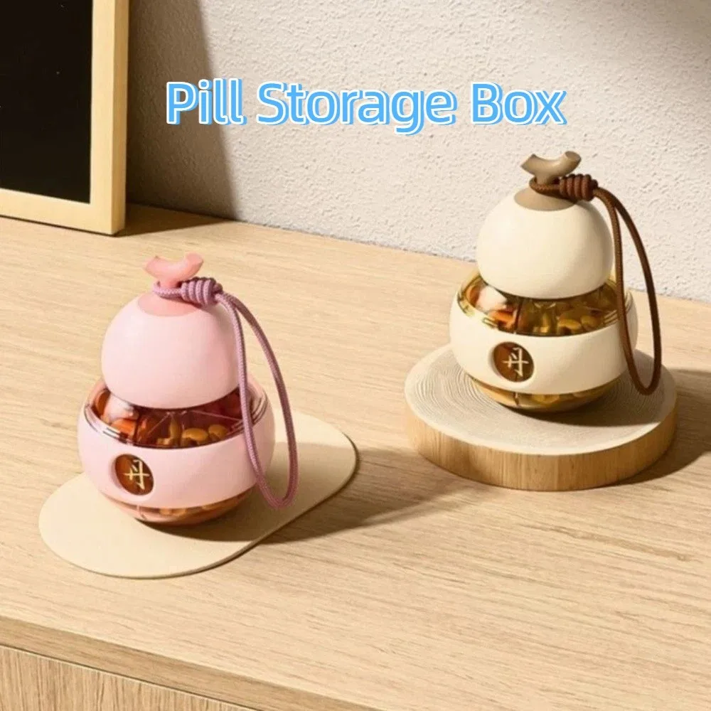 Portable Small Gourd Pill Storage Box Dustproof Moisture-Proof Medicine Box Waterproof Plastic Pill Organizer Travel