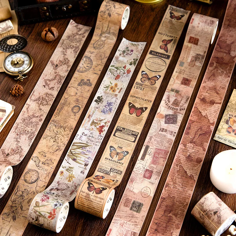 

10pcs/1lot Decorative Adhesive Tapes Time Machine Mask Tapes Scrapbooking DIY Paper Japanese Stickers 2M