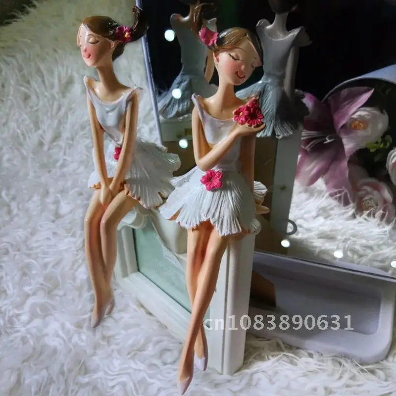 

Beautiful Angel Resin Craft Fairy Figurines Wedding Gift Home Decoration hogar moderno U0926 2pcs/set
