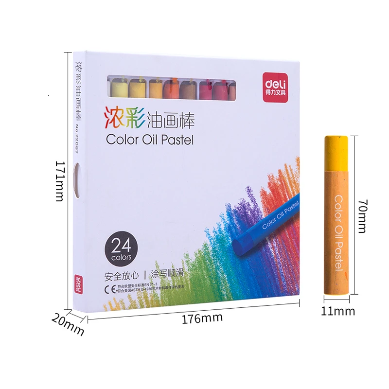 MUNGYO MOPS Oil pastels 12/25/48 Colors Round Shape Oil Pastel for