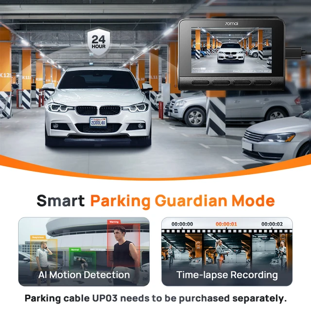 70mai 4K Dash Cam A810 Front Rear Set with 4G Module UP04 Remote Control GPS ADAS 70mai Car DVR A810 HDR 60FPS 24H Parking Mode 3