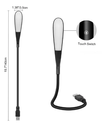 미니 휴대용 USB LED 조명 터치 센서, 조도 조절 테이블 책상 램프, 보조베터리 캠핑 PC 노트북 책 야간 조명 5