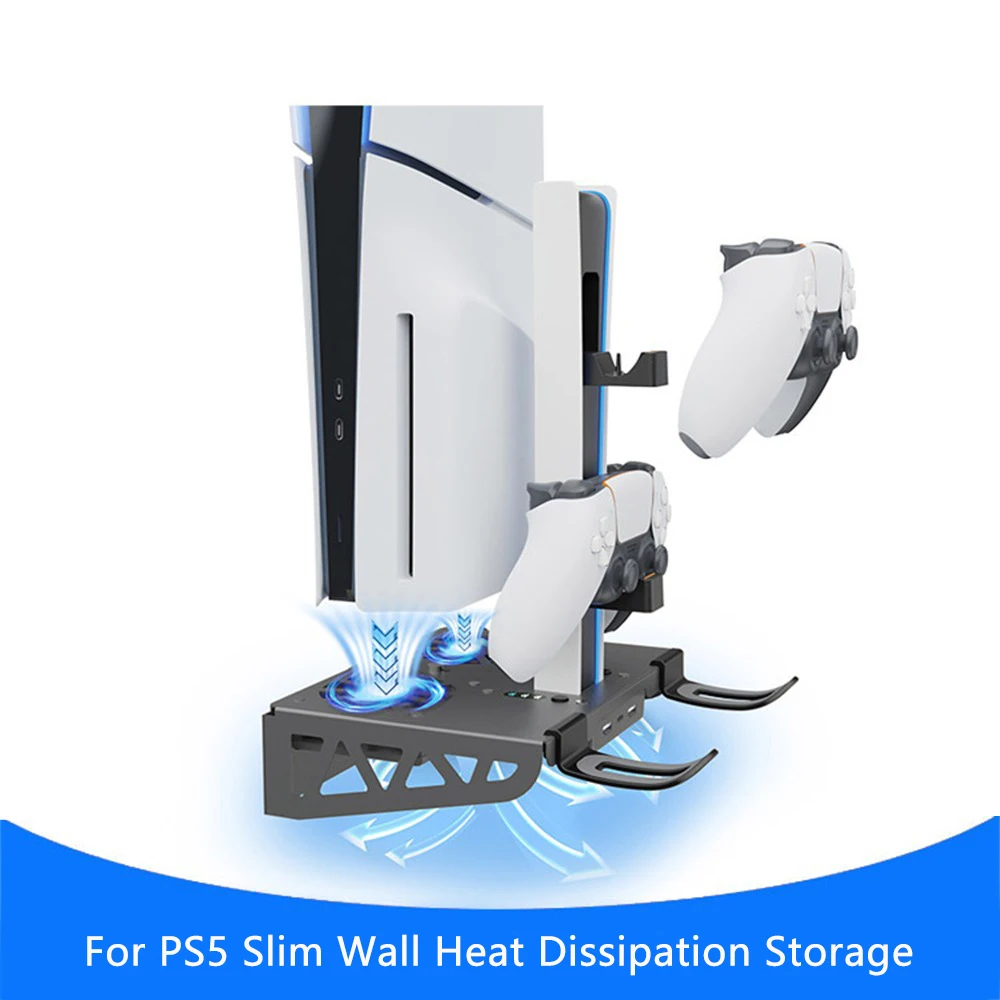 

Тонкая охлаждающая подставка для PS5 с вентилятором для консоли PS5 дисков и цифровых версий PS5 контроллер двойной контроллер зарядная док-станция