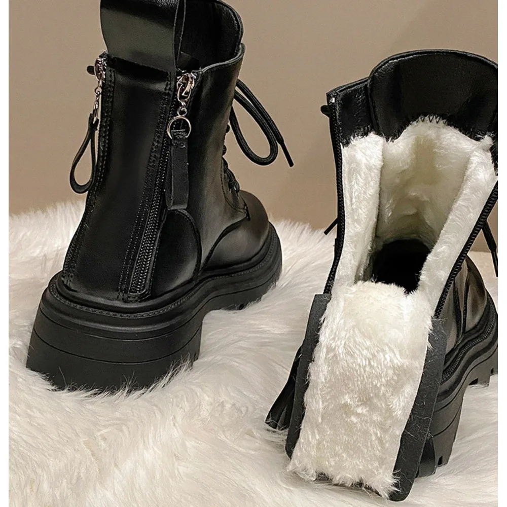 aukstumizturīgas kokvilnas sieviešu kažokādas integrētas īstas ādas vilnas sniega zābaki ar zoli un plīša biezi silti_voghion.com