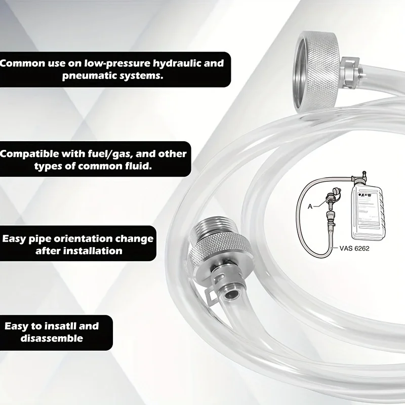 Filling Tool Gearbox Oil Change Connector Oil Filling Hose DSG Gearbox and Oil Change Connector for VAS 6262A 4
