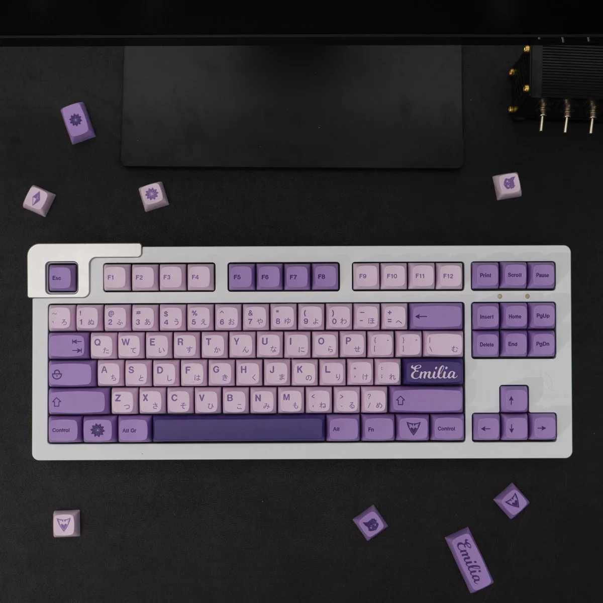 Xda-霜取りの魔女のキーキャップ、日本のメカニカルキーボード、pbt