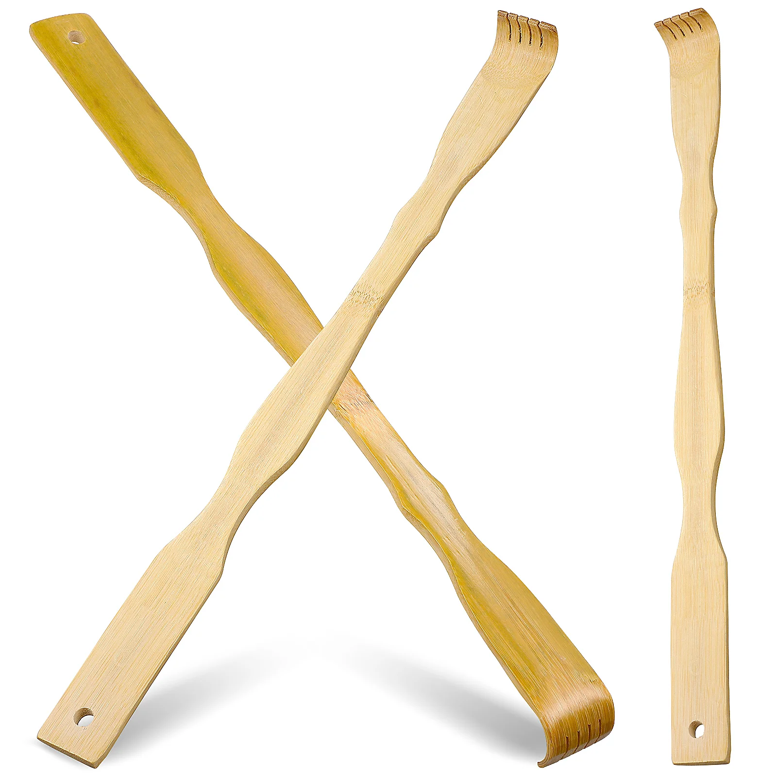 Wood Back Scratcher Bamboo Back Scratchers Body Self-Massager Extended Backscratchers Shoe Horn Self-Treatment Back