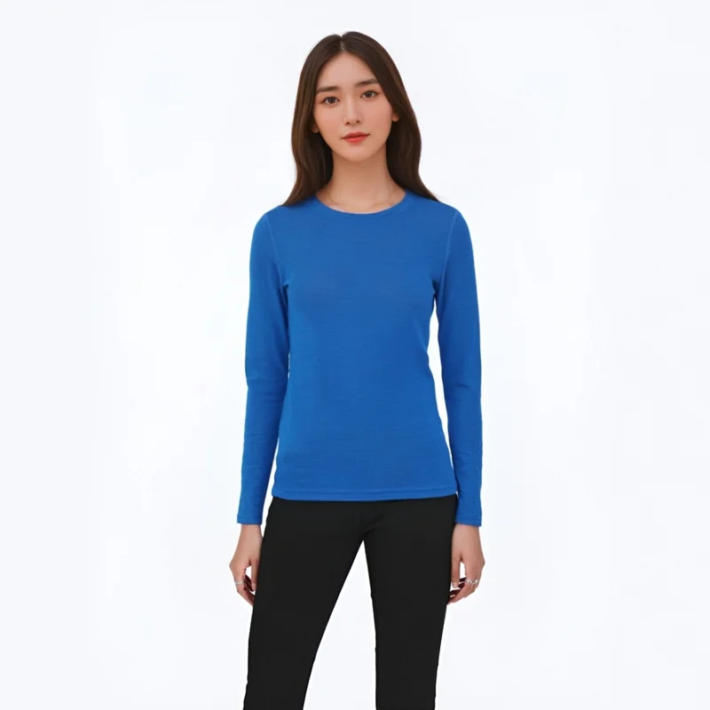 Women's Merino Wool Thermal Underwear Set Winter Outdoor Sports Merino Wool Base Layer Tops Bottoms Set Warm Breathable 170G