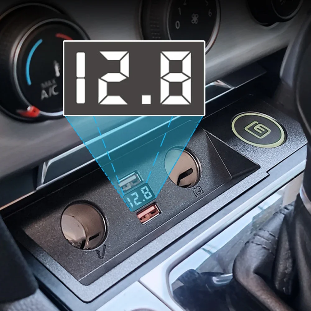 폭스바겐 파사트 B6, B7, B8, ARTEON, CC, R36 차량용 충전기, 빠른 충전 담배 라이터 스플리터, QC4.0, QC3.0, PD 타입 C 2 개