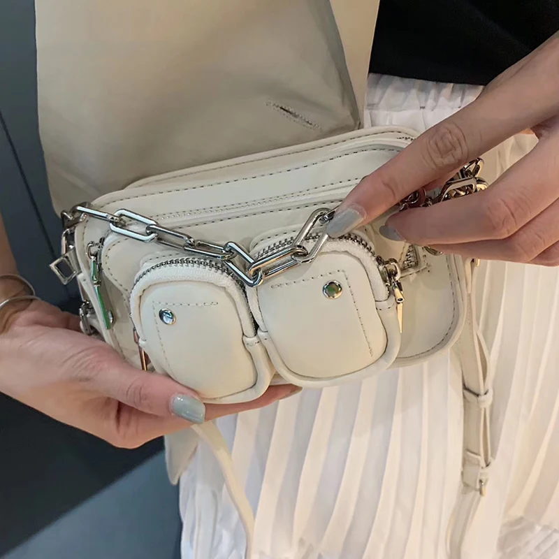 

Bag 2023 New Fashion Chain Shoulder Messenger Cosmetic Bag Luxury Brand Denmark Vintage Motorcycle Small Square Luxury Handbags