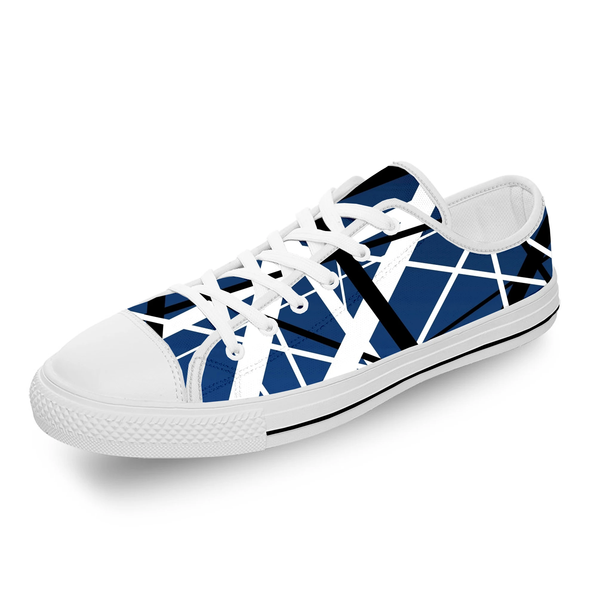 Van EVH 5150 STRIPES Halen Harajuku Lightweight Cloth 3D Print Low Top Canvas Shoes Men Women Casual Breathable Sneakers