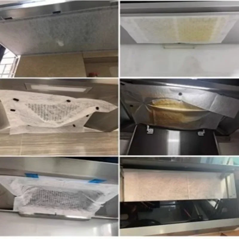 Disposable Kitchen Hood Oil Filter Paper Range Hood Grease Anti Oil Cotton Filter Cooker Extractor Fan Non-woven