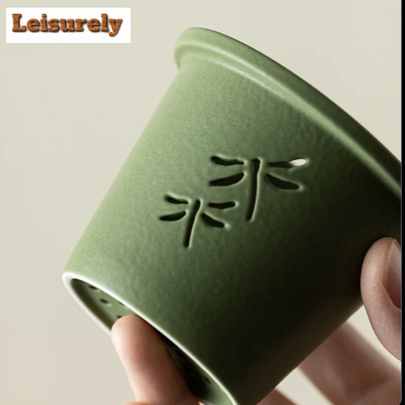 350ml Creative Dragonfly Glass Filter Tea Separator Cup Handmade Tea Mug with Infuser Tea Maker Office Water Cup Teaset Craft
