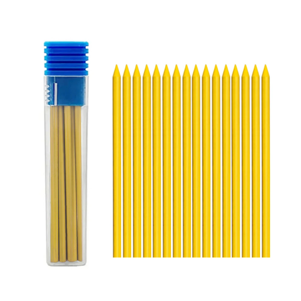 16pcs/Box Black Yellow Red 2.8mm Woodworking Automatic Pencil Replaceable Lead Mechanical Pencil Marking Architectural Accessory 4