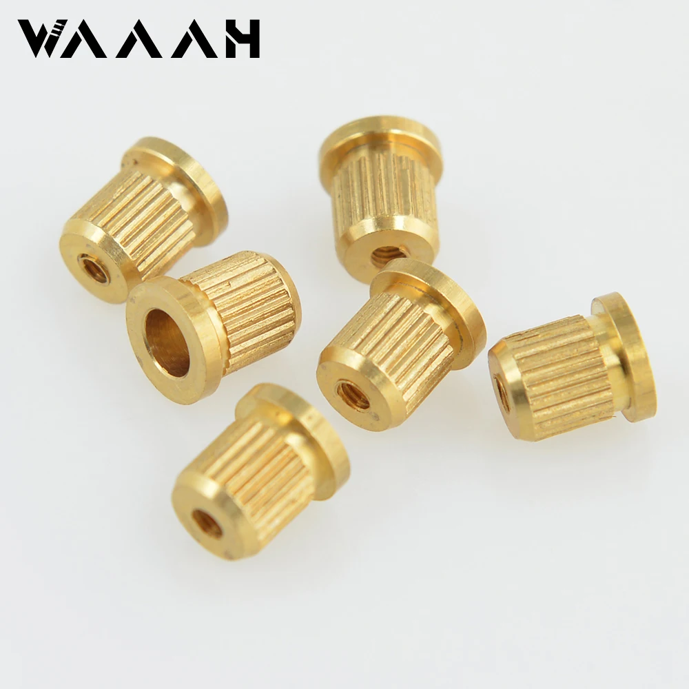 6 Pezzi Di Boccole A Corda In Ottone Con Corpo Passante Per Chitarra Tele/Telecaster