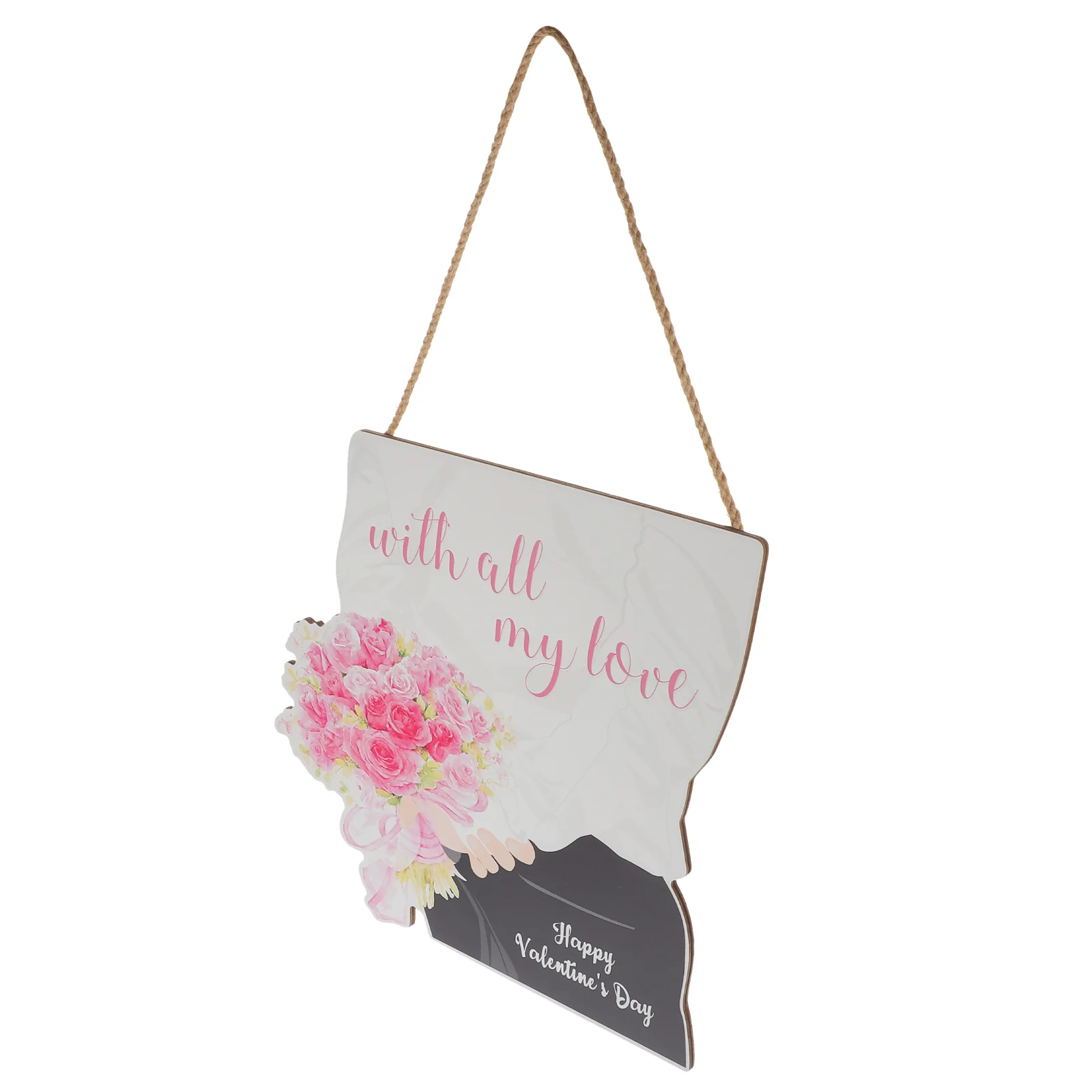 

Valentine's Day Ornaments Valentines Decoration Wood Sign Hanging Door Decors Home Wall Emblems