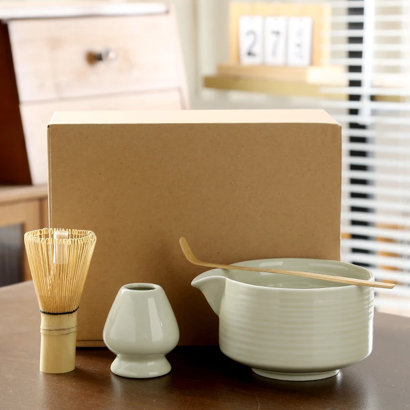 Zestaw do herbaty Matcha japońskiej, stojak na trzepaczkę, ceremonia parzenia herbaty, miseczka do Matcha, młynek, pędzle, narzędzia do herbaty, uchwyt, akcesoria do parzenia herbaty.