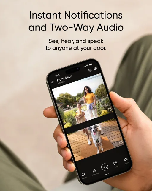eufy Security Video Doorbell E340 Dual Cameras with Delivery Guard 2K Full HD Color Night Vision Wired or Battery Powered 2