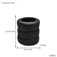 1Pcs Creative Tire Pen Holder Home Desktop Storage Ornament Makeup Brush Storage Boxed Accessories 6