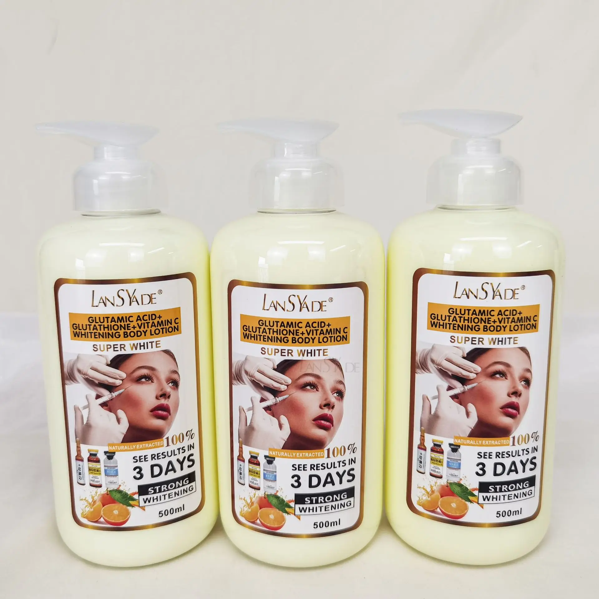 500ml VC Glutathione Body Lotion Facial Nourishing, Firming, Brightening, Moisturizing, and Whitening Lotion 6